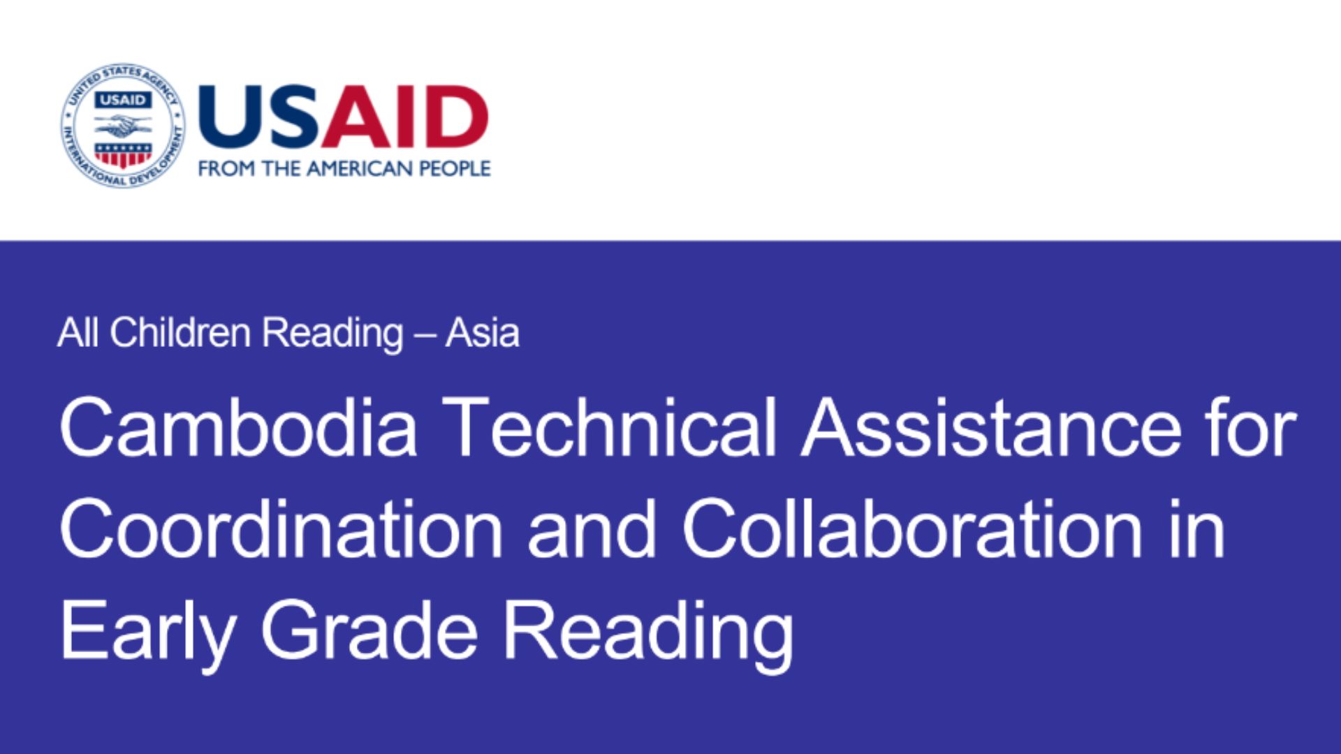 Cambodia Situational Analysis of the Education of Children with Disabilities in Cambodia Report