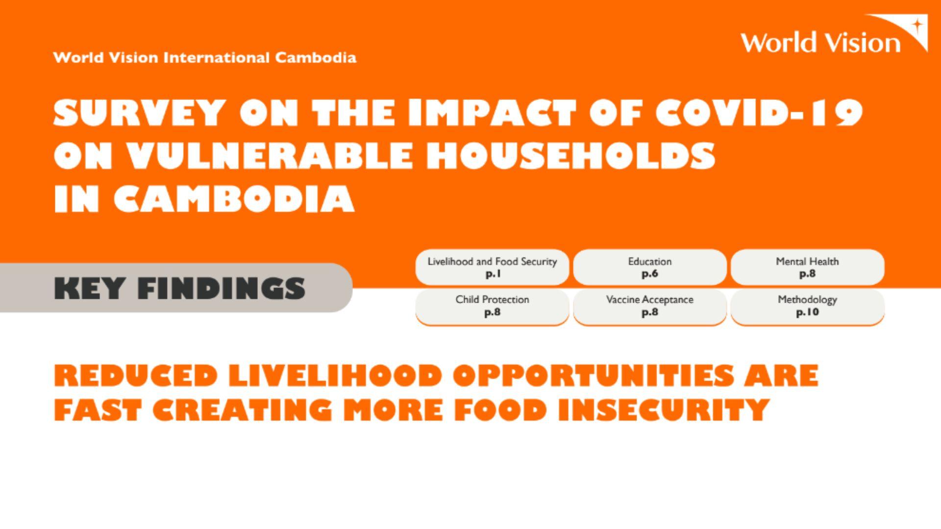 Survey on the Impact of COVID-19 on Vulnerable Households in Cambodia