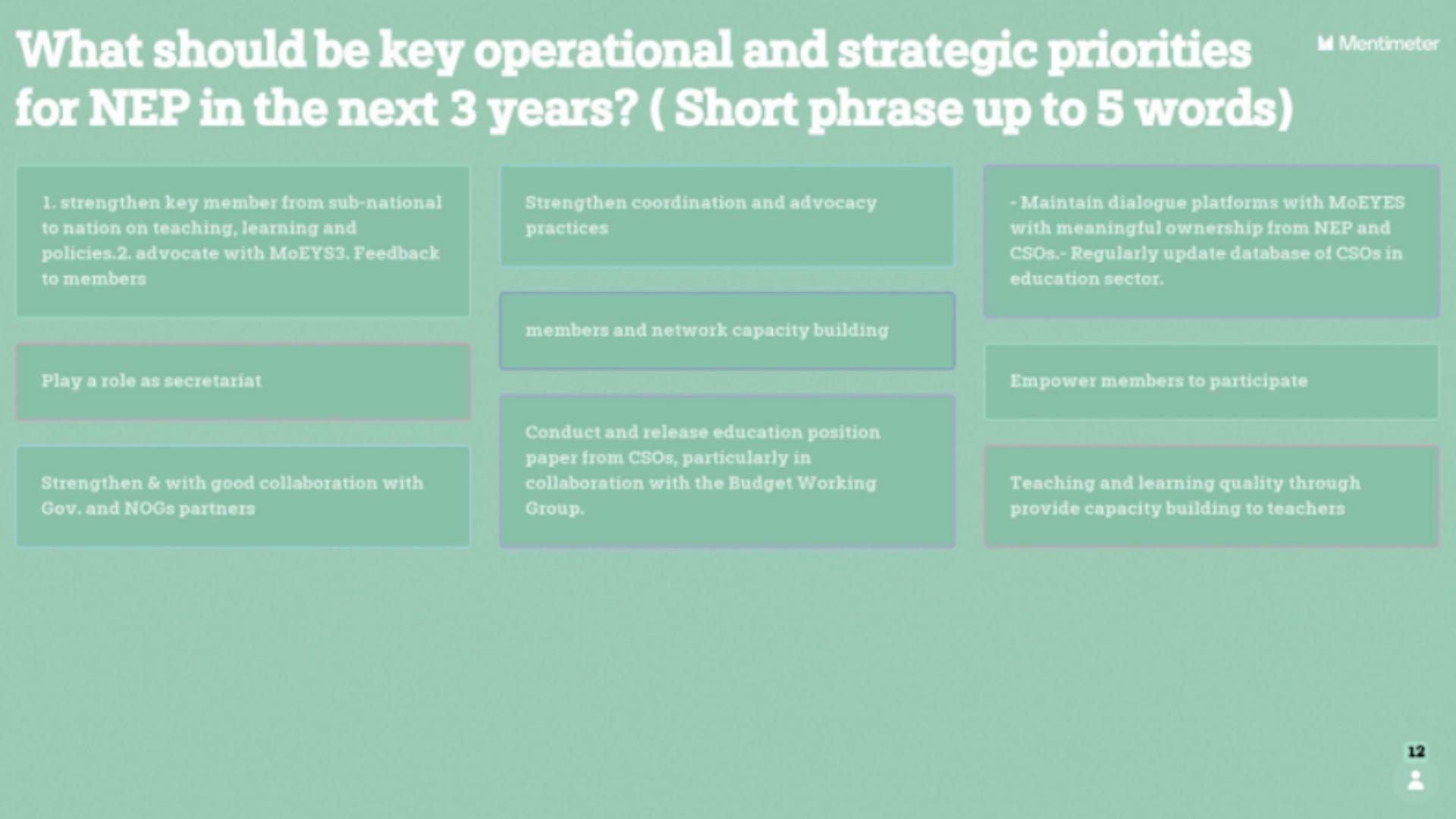 What should be key operational and strategic priorities for NEP in the next 3 years?