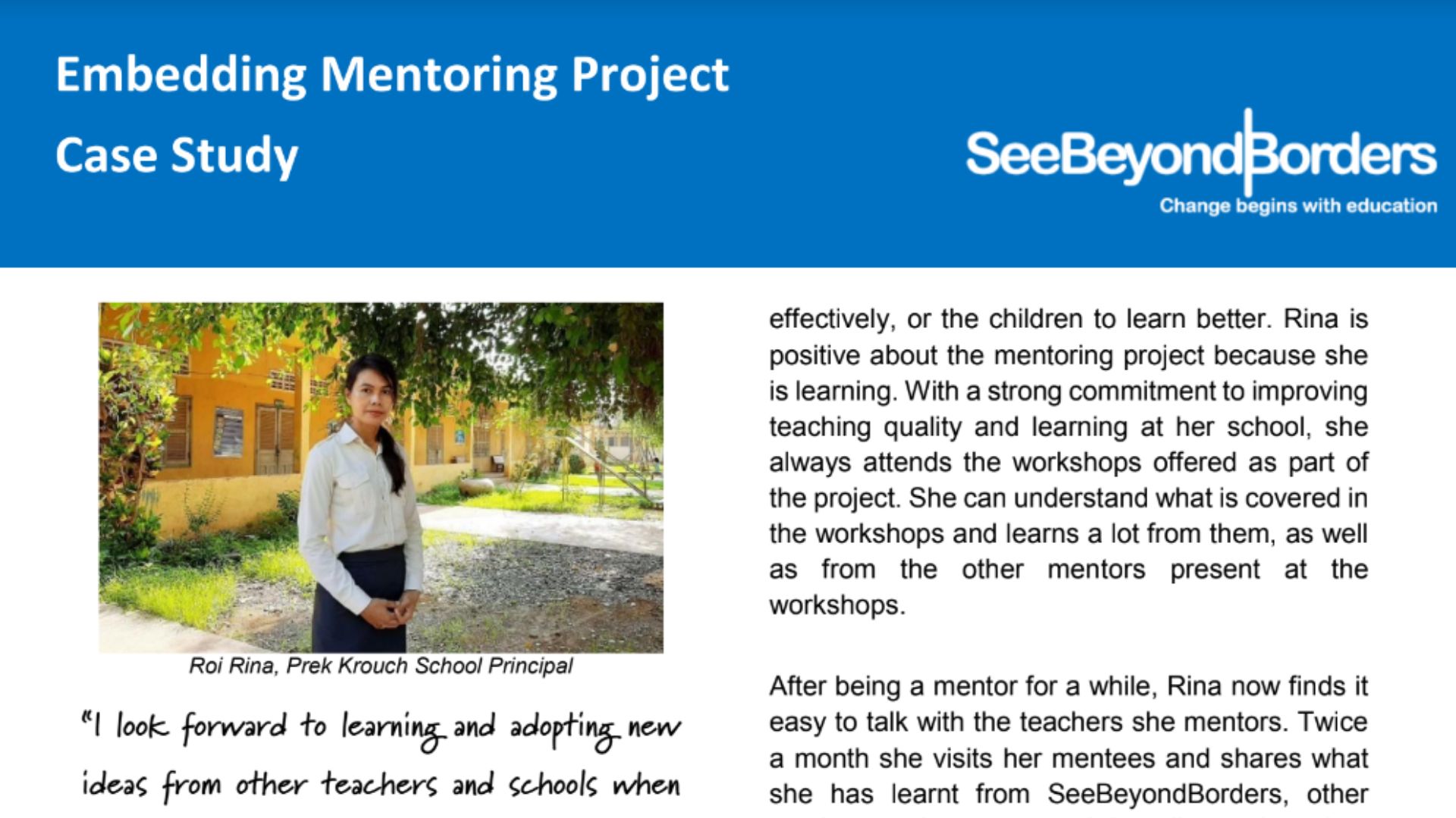 Embedding Mentoring Project - Case Study
