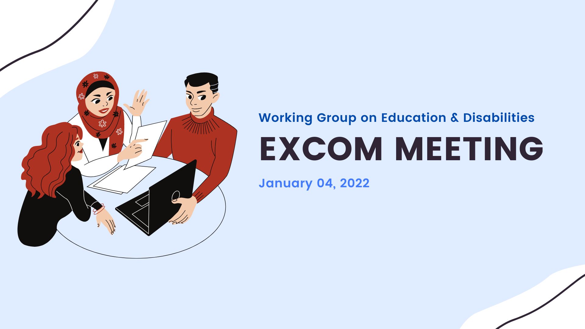 Working Group Education and Disabilities (WGED) ExCom Meeting Minutes - Jan 04, 2022