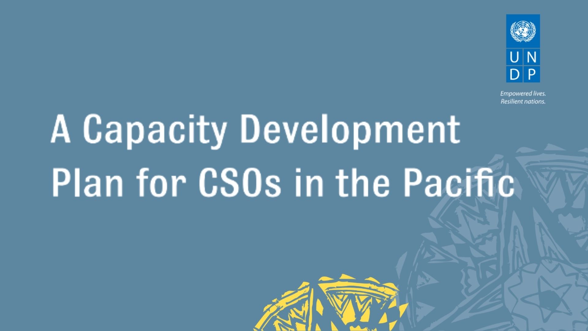 A Capacity Development Plan for CSOs in the Pacific