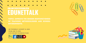 NEP EduNetTalk #38 on the Outcomes of Gender Responsive Pedagogy