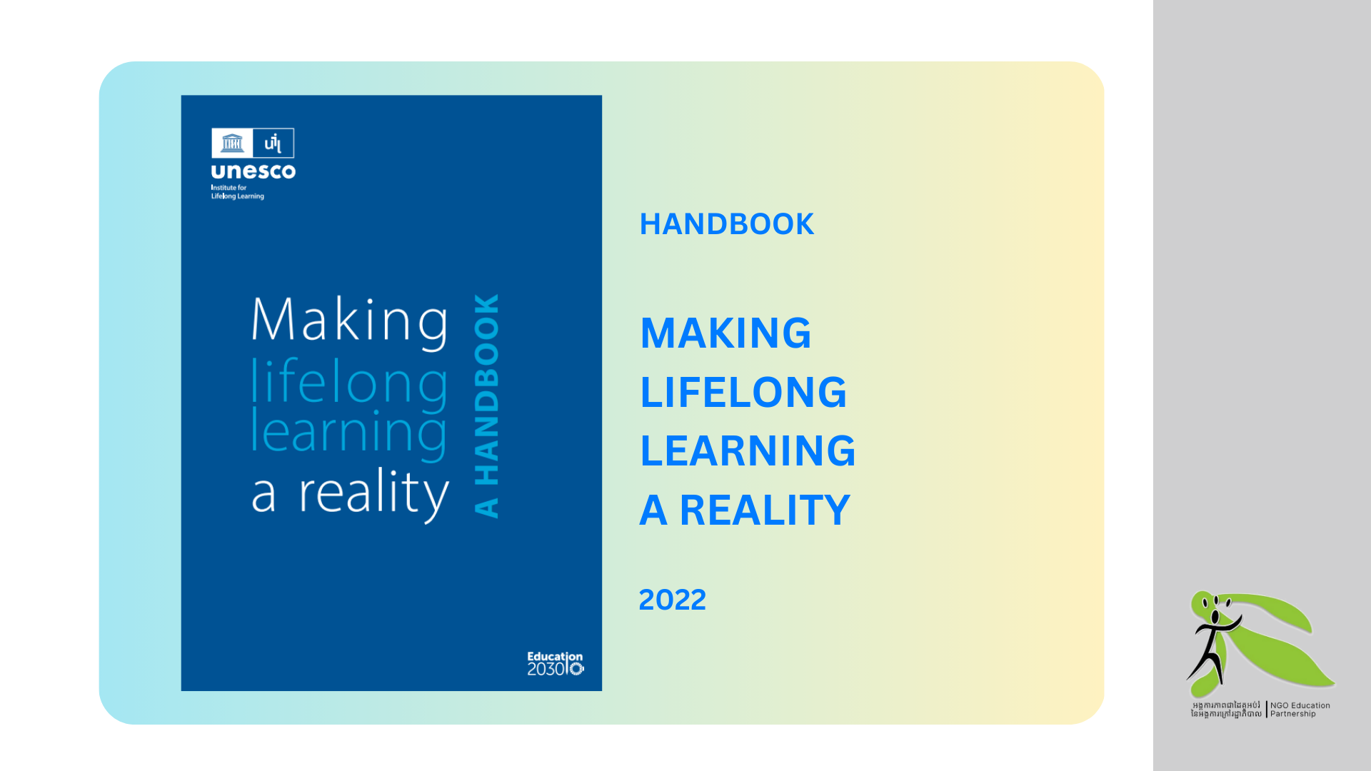 A Handbook on Making Lifelong Learning a Reality