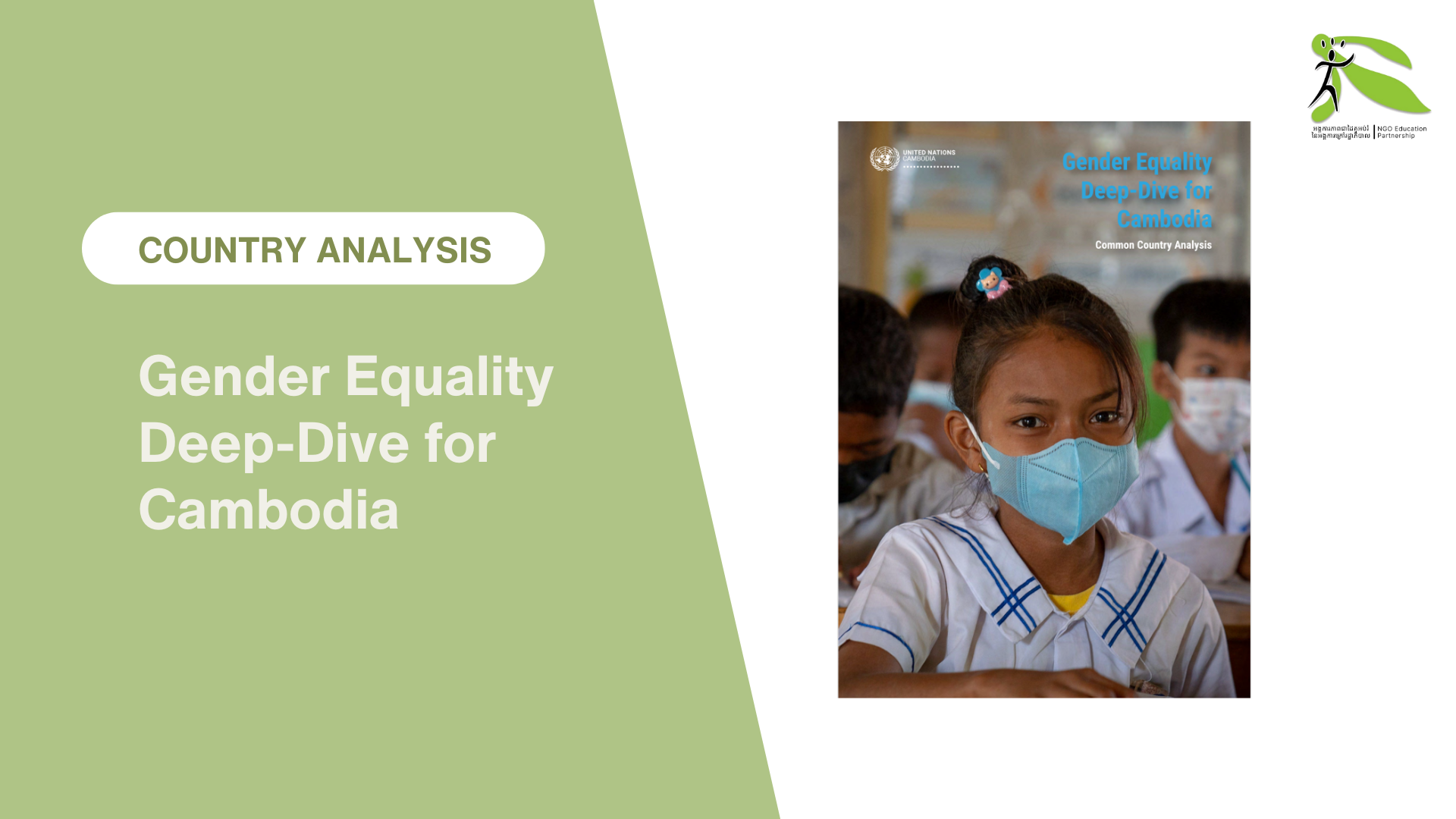Gender Equality Deep-Dive for Cambodia: Common Country Analysis