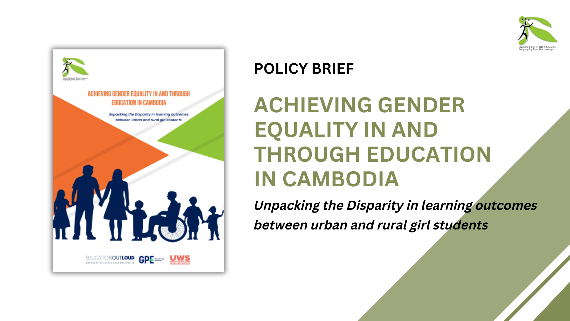 Policy Brief on Achieving Gender Equality in and Through Education in Cambodia
