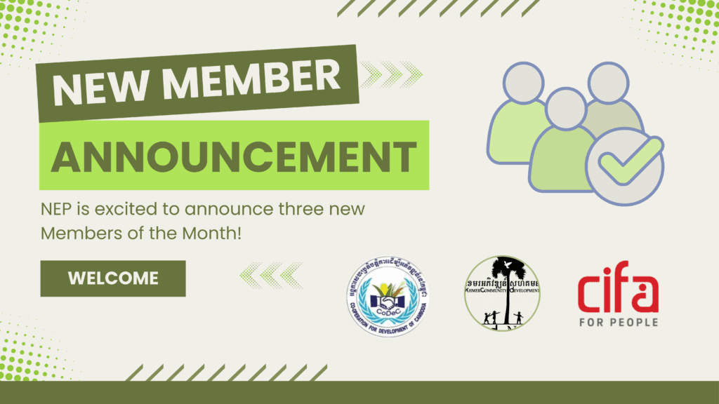 NEP Welcomes Three Inspiring New Member Organizations