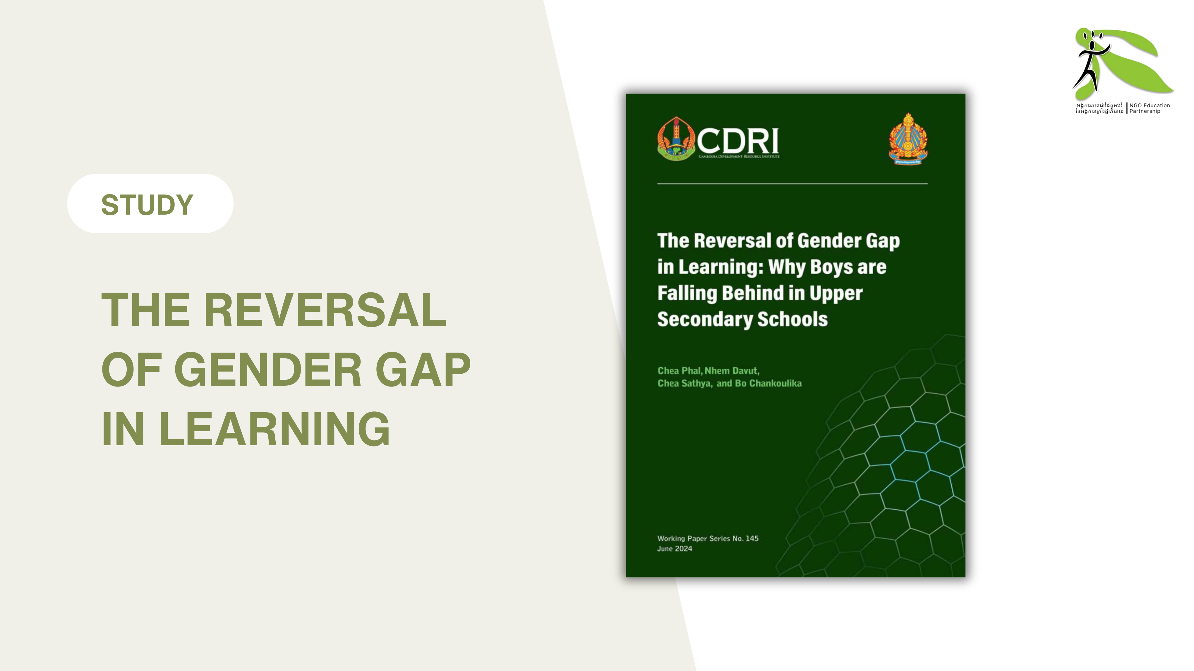 The Reversal of Gender Gap in  Learning: Why Boys are Falling Behind  in Upper Secondary Schools