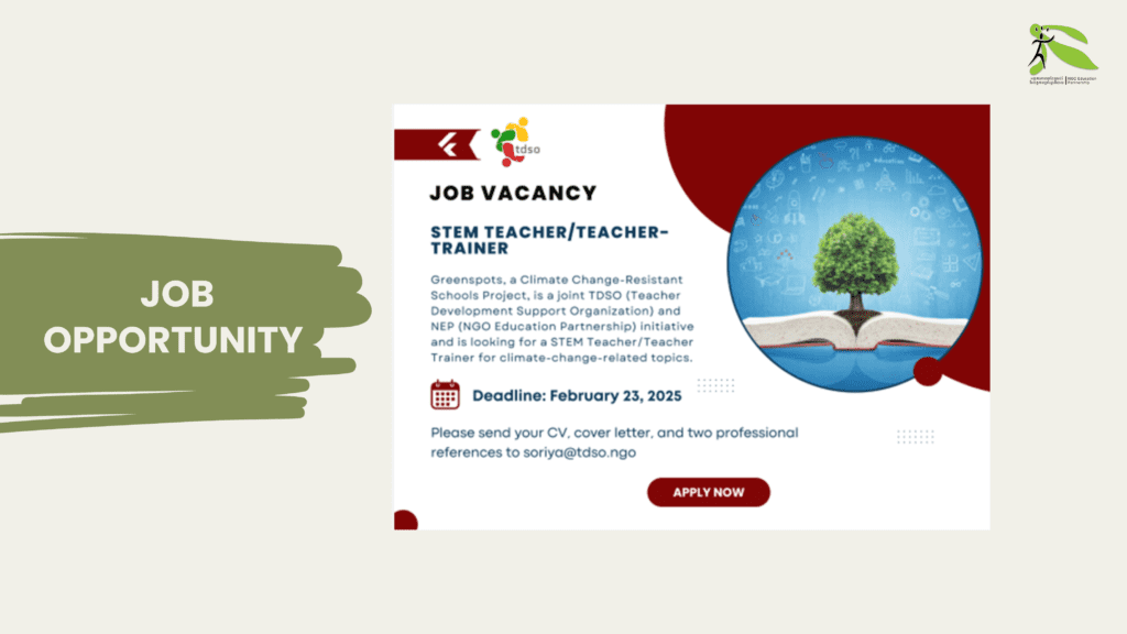Job Opportunity: STEM Teacher/Teacher Trainer at TDSO