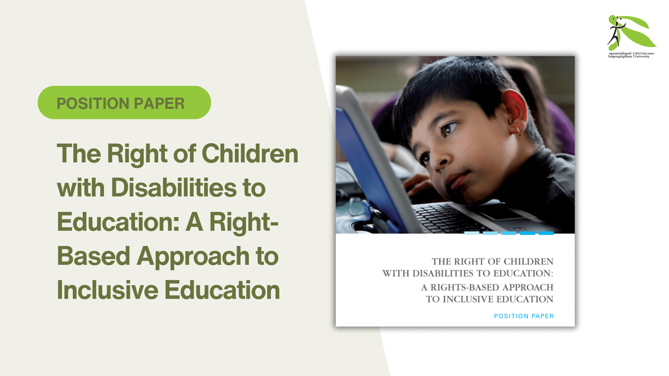 The Right of Children With Disabilities to Education: A Rights-Based Approach to Inclusive Education